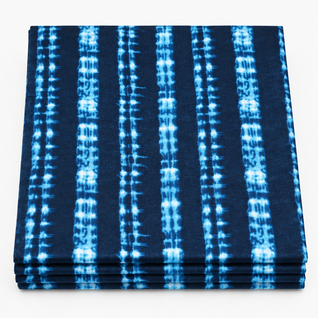 Indigo Shibori Stripe