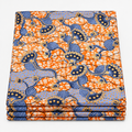 Golden Bloom Trail Ankara wax print fabric, folded