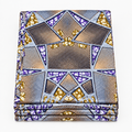 Royal Mosaic Fracture Ankara wax print fabric, folded