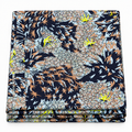 Copper Coral Reef Ankara wax print fabric, folded