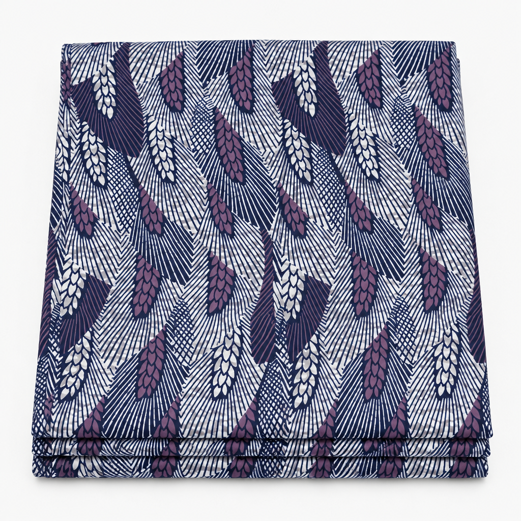 Chiganvy Original — Violet Pine Chevron folded Ankara fabric