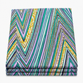 Emerald Chevron Stripe folded Ankara fabric