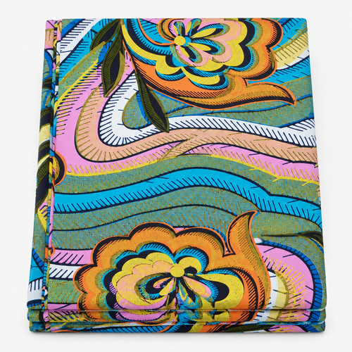 Carnival Floral Swirl folded Ankara fabric