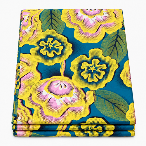 Citrus Pop Floral folded Ankara fabric