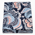 Midnight Coral Plume folded Ankara fabric